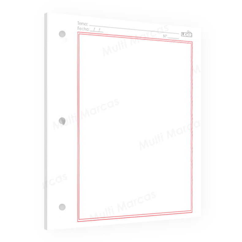 hojas de carpeta blanco