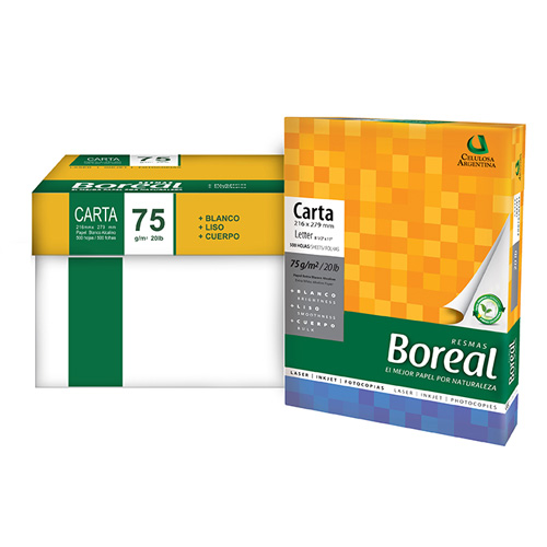 papel bond oficio blanco 75 gr. Boreal