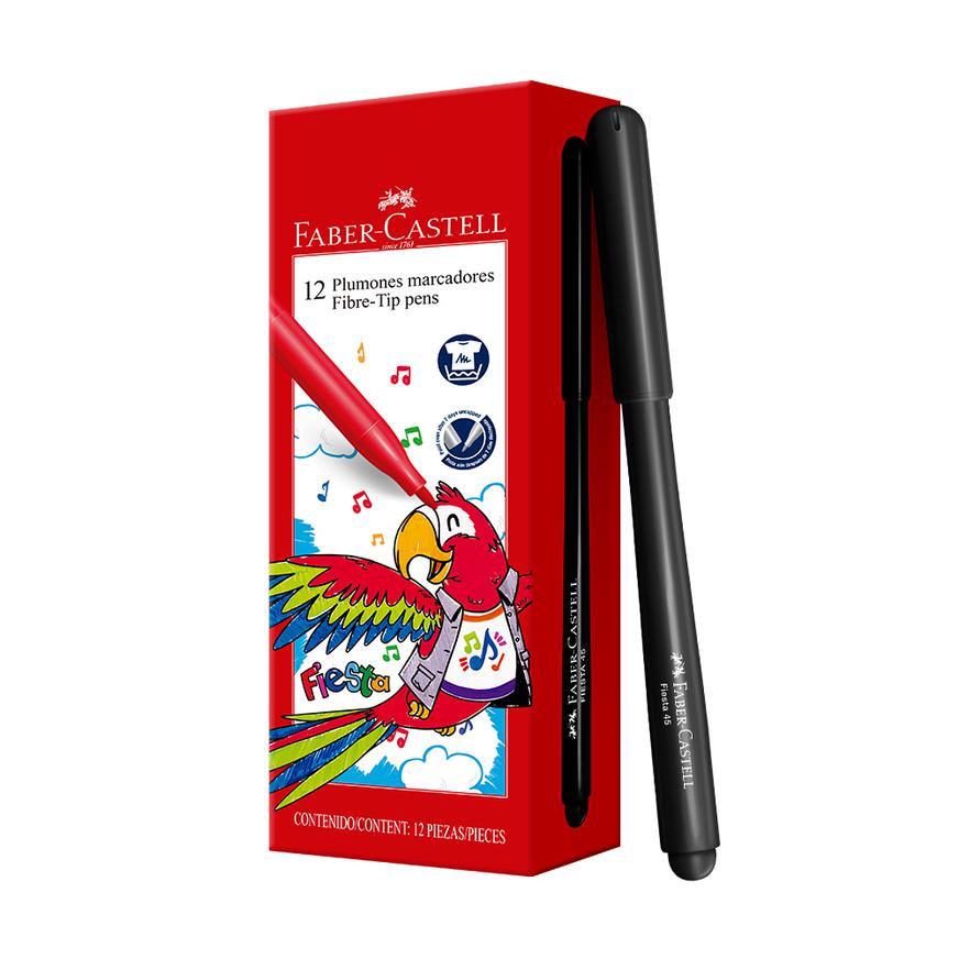 marcador delgado negro x 48 doc