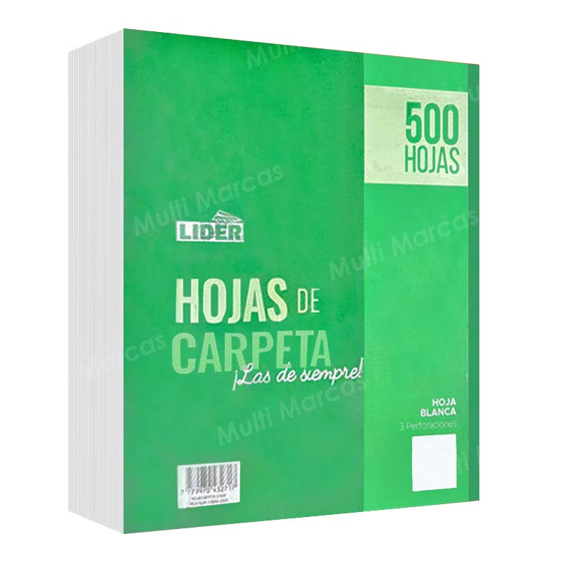 hojas de carpeta blanco
